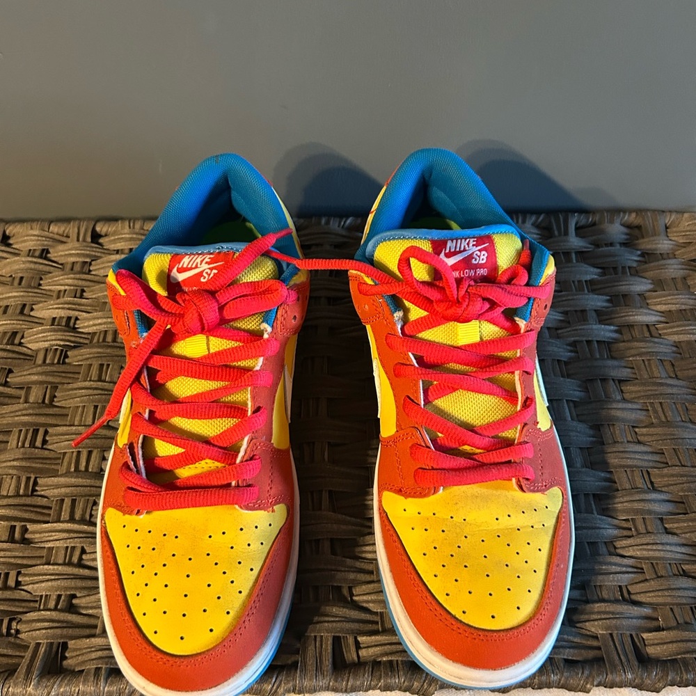 Nike Mens Red and Yellow Sneakers